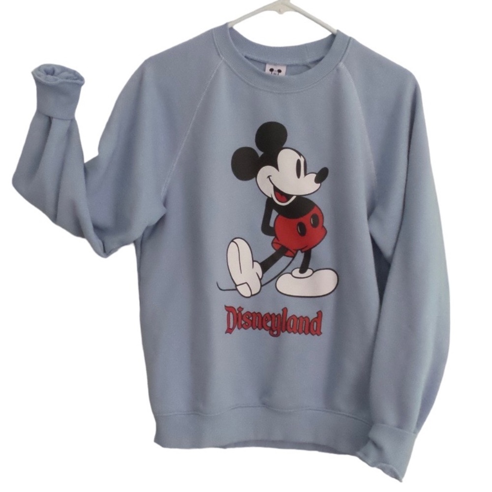 Light blue Disney Mickey Mouse sweatshirt size small Disneyland